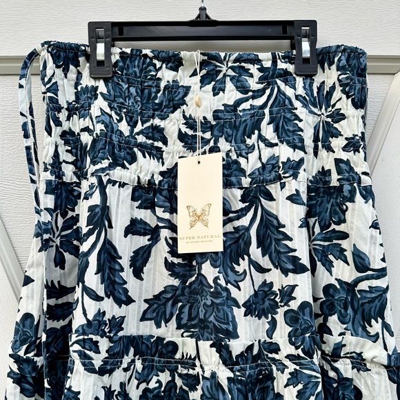 Super Natural by Secret Mission Blue & White Floral Skirt/Dress - Picture 2 of 4